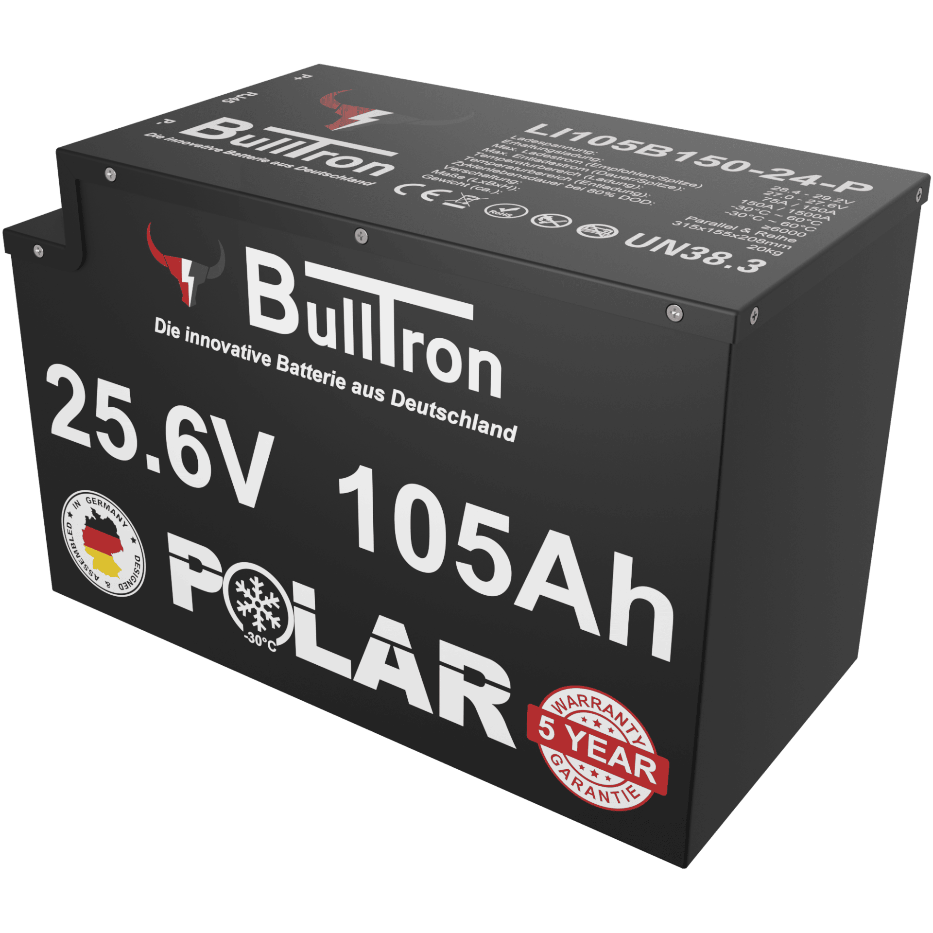 105Ah 24V front top right