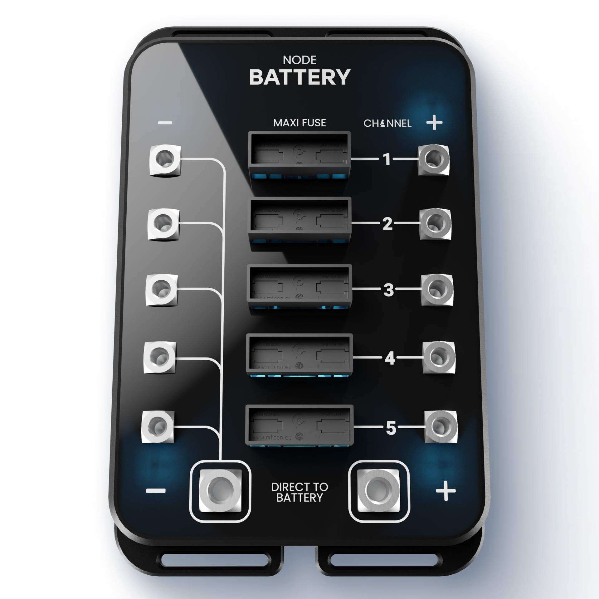 Revotion NODE Battery – Batteriemonitor mit 5-Kanal-Shunt