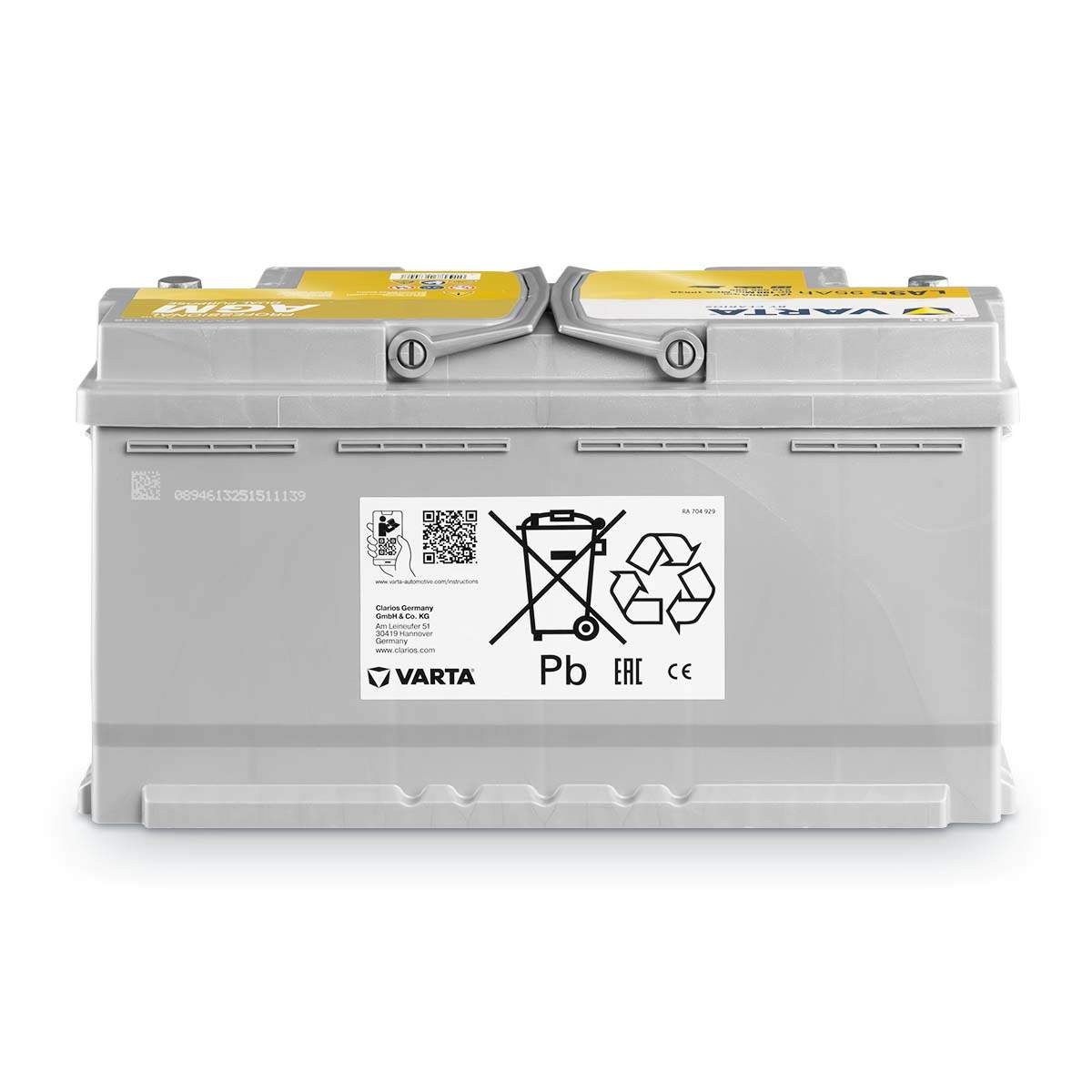 varta la95 professional agm batterie 12v 95ah 16901 06 jpg