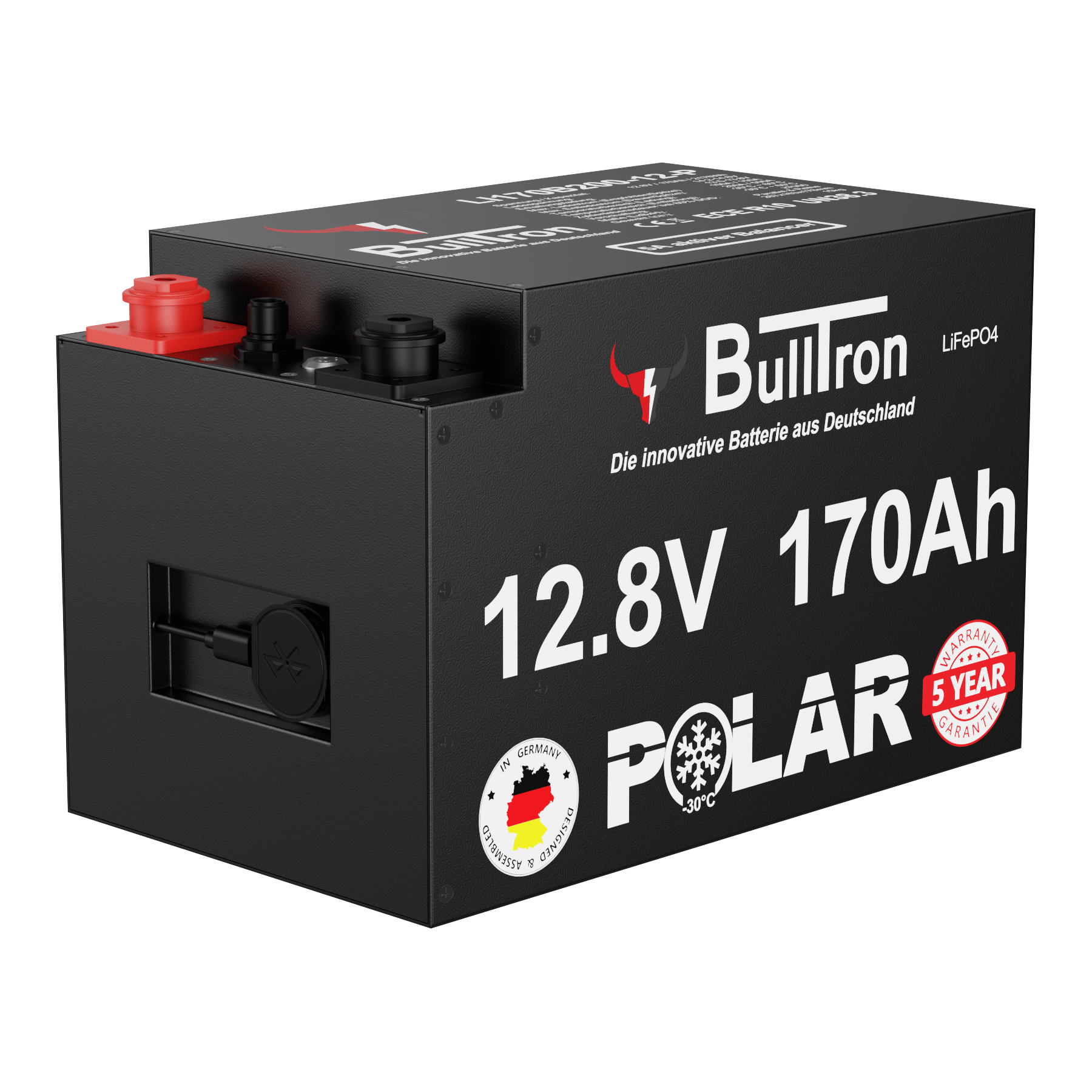 170Ah BullTron Polar LiFePO4 12.8V Akku mit Smart BMS, Bluetooth App und Heizung
