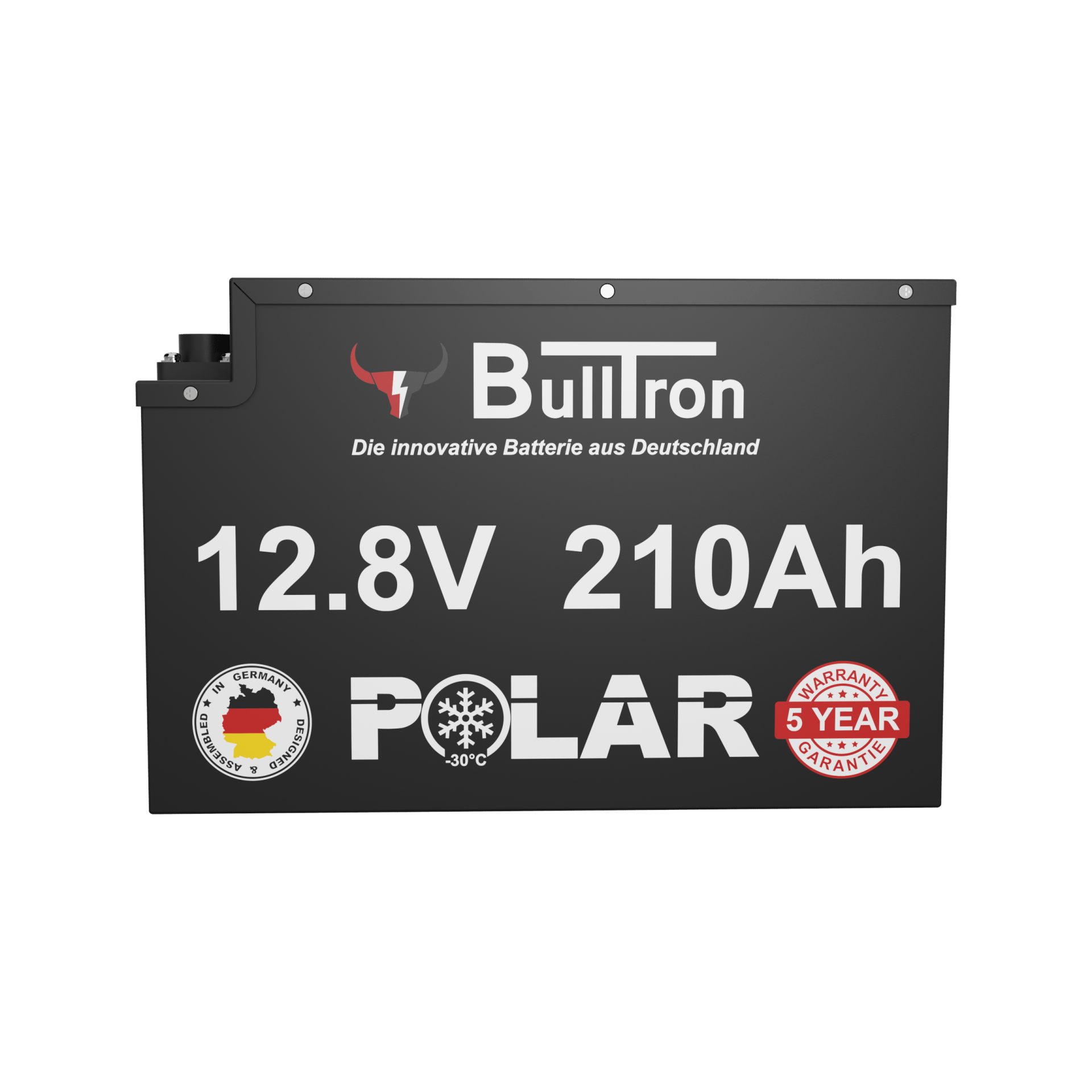 BullTron 210Ah Polar LiFePO4 12.8V Akku mit Smart BMS, Bluetooth App und Heizung