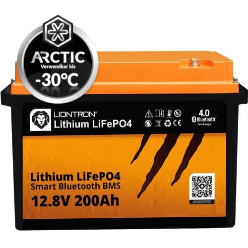 Lithium Versorgungsbatterie Smart-BMS 200Ah Arctic 12,8 Volt
