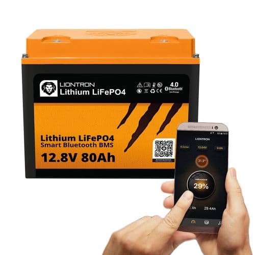 Liontron 80Ah 12V LiFePO4 Lithium Batterie Wohnmobil BMS mit App
