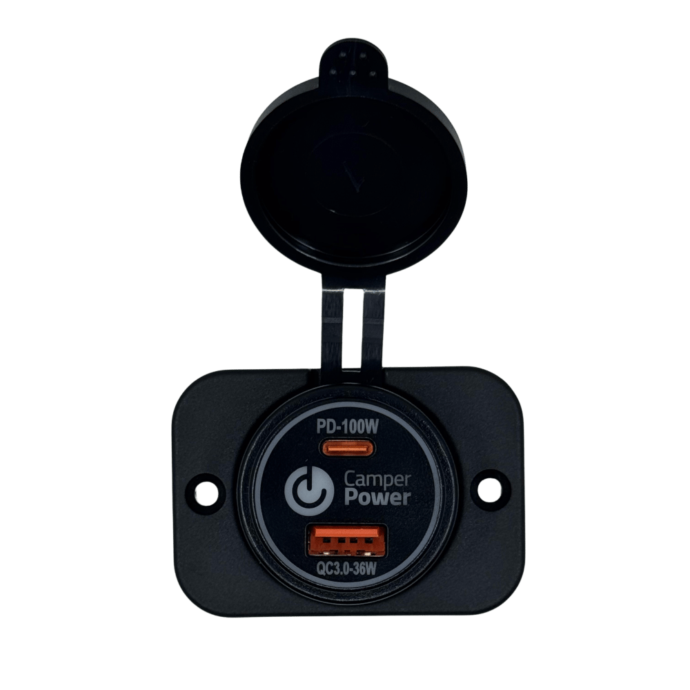 Nyx Power – 100W Buck-Boost USB-C / USB-A Ladegerät für 12V Fahrzeuge (ohne LED)