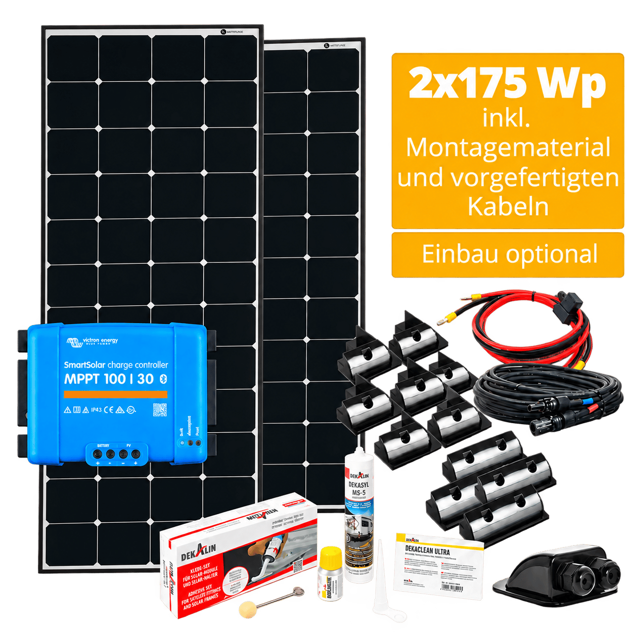 Solar Komplettset TWIN-MIDI für Wohnmobil & Camper