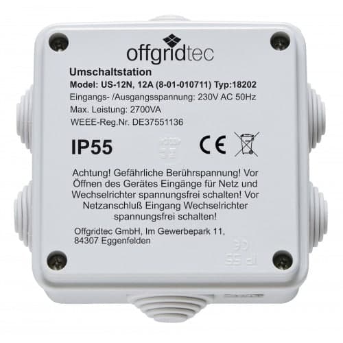 Netzumschaltung / Netzvorrangschaltung 12A 230V