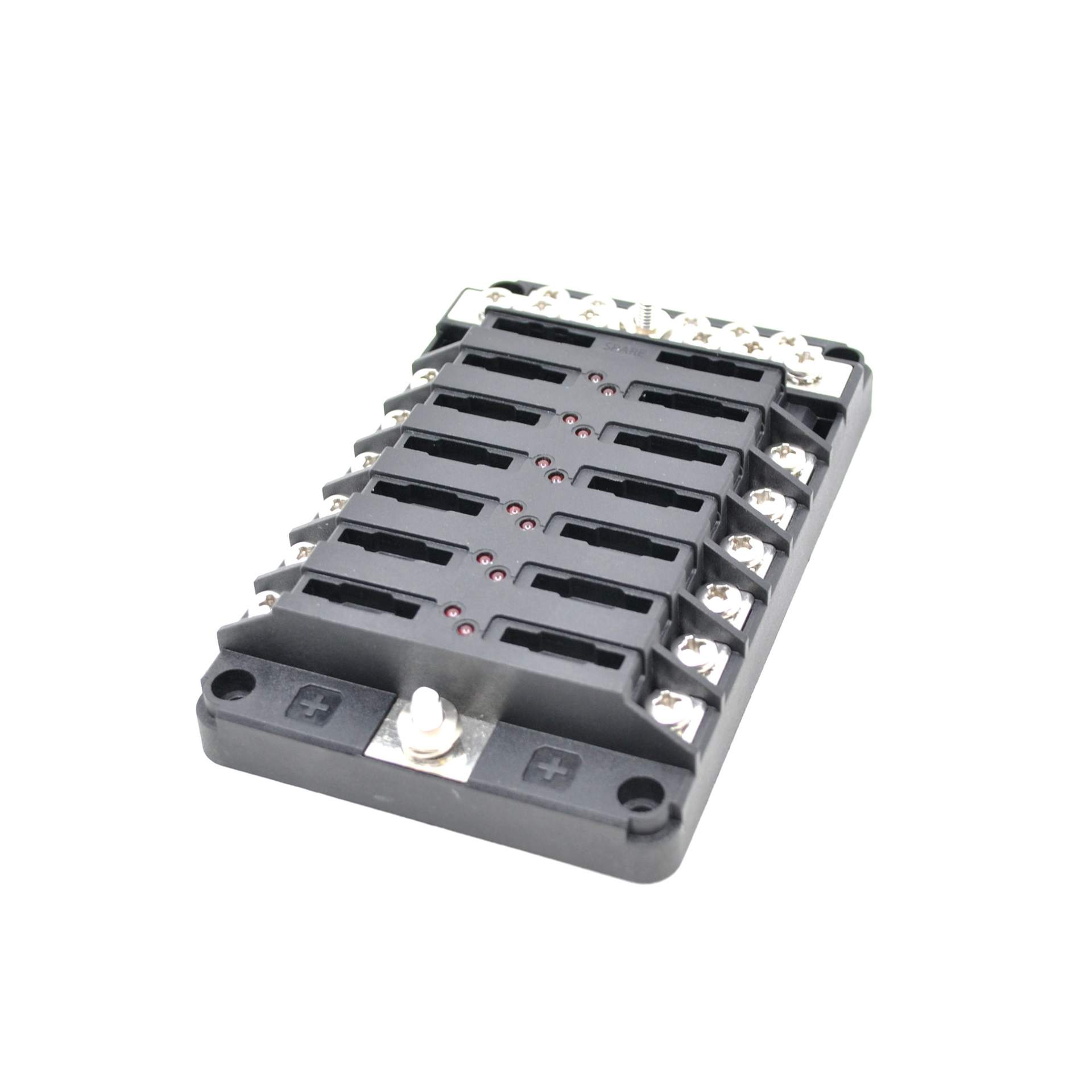 12-Fach Sicherungshalter mit Minuspol 12 Volt