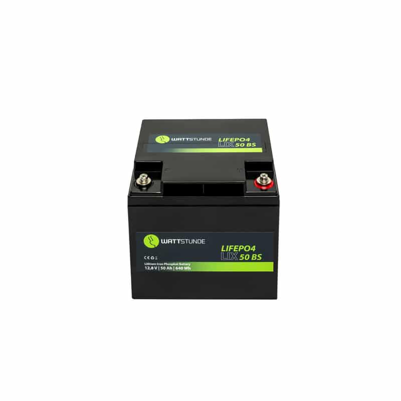 WATTSTUNDE® Lithium 12V 50Ah LiFePO4 Batterie LIX12-50-BS - CamperPower