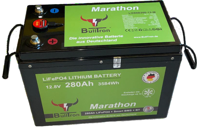 280Ah Bulltron Marathon Polar LiFePO4 12.8V Akku mit BMS und Bluetooth
