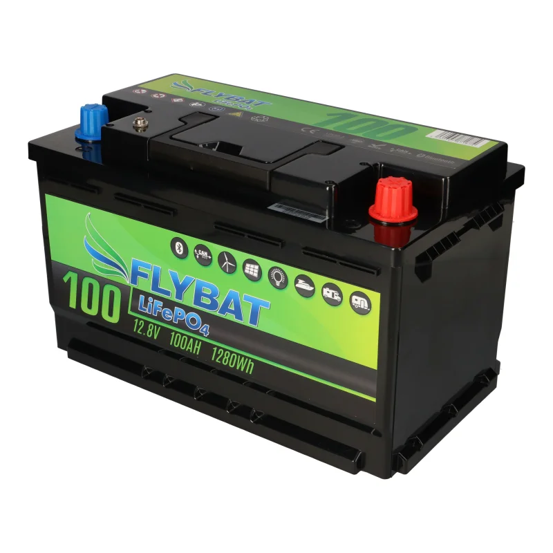 Q-Batteries Lithium Akku 12-100 12,8V 100Ah 1280Wh LiFePO4 Batterie mit  Bluetooth