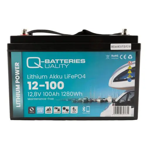 Q-Batteries Lithium Akku 12-100 12,8V 100Ah 1280Wh LiFePO4